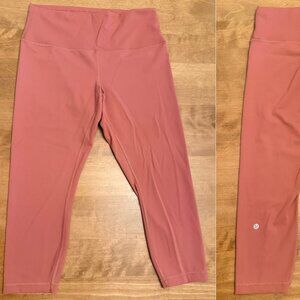lululemon Wunder Train High-Rise Crop 23" Leggings Brier Rose Size 14